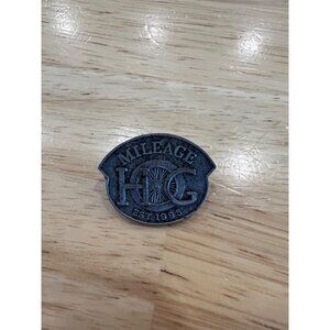 Harley Owners Group Mileage Lapel Pin Badge Metal Backing Vintage Collectible